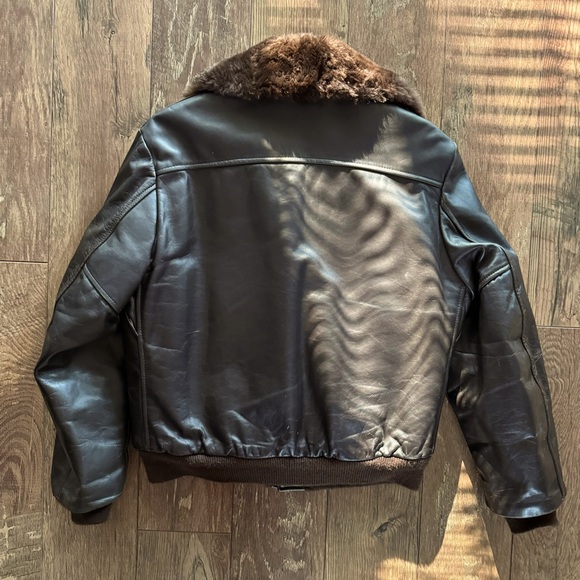 Vintage Bomber/Aviator leather jacket -Size 42 - Picture 7 of 12